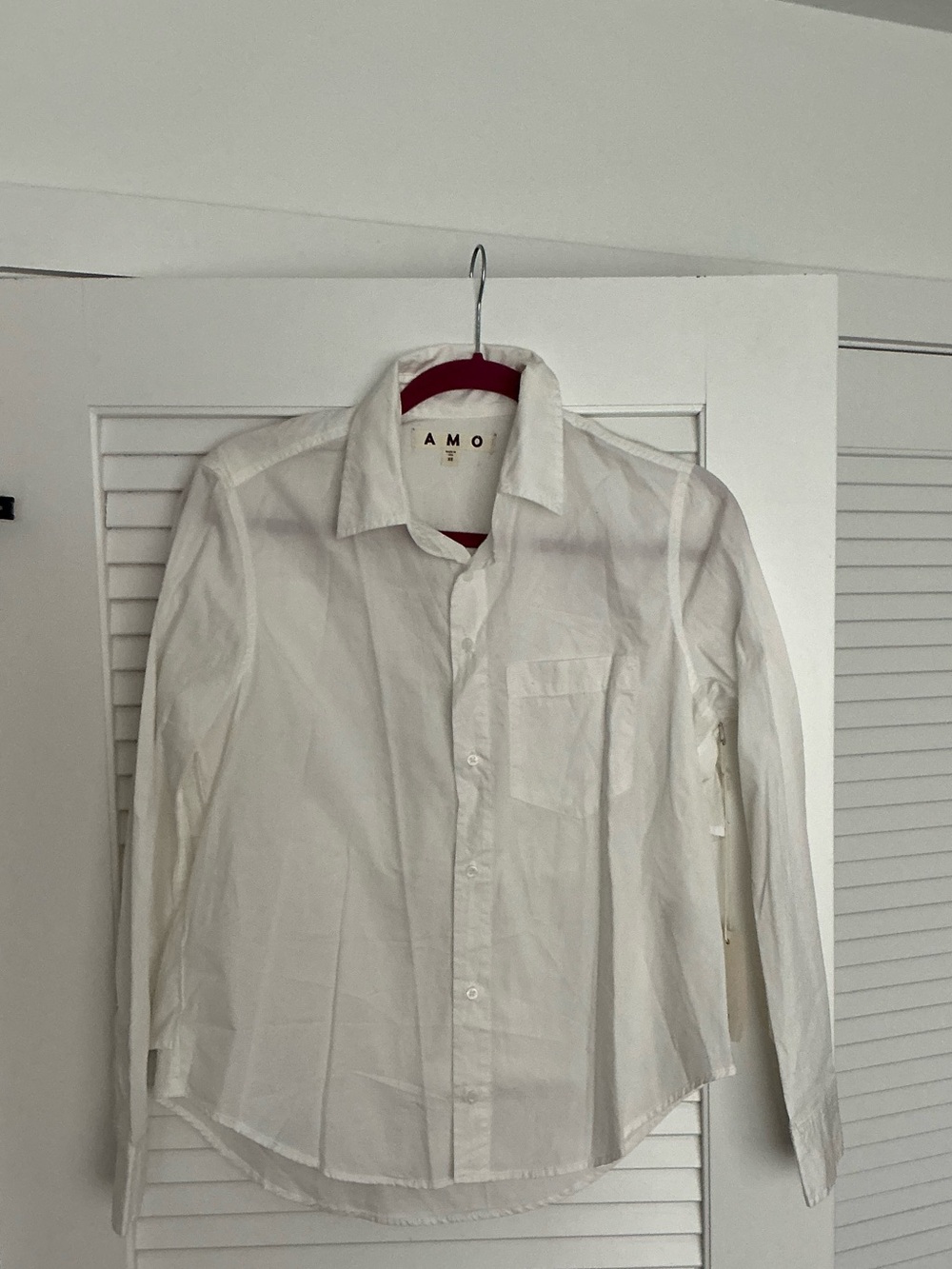 AMO Women Ruth cropped Shirt preppy academia minimalist classy Nantucket XS